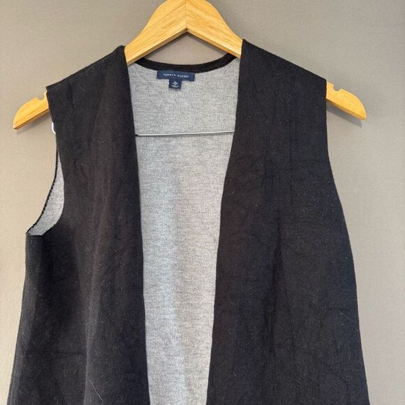 Tommy Hilfiger Women’s Long Sleeveless Cardigan Sweater Size XS Grey Color - Picture 3 of 9